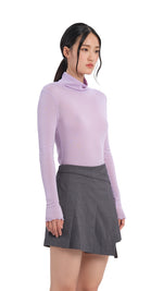 Mock-Neck Wool Tight Top