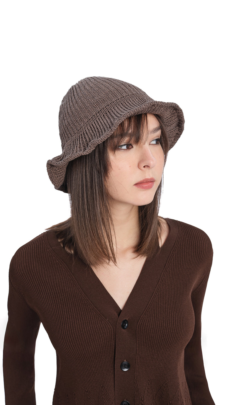 Knitted Cloche Bucket Hat