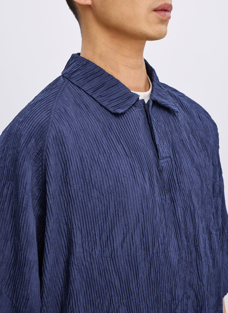 Polyester Distort Pleated Polo