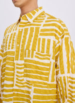 Japan Made Miracle Wave Cotton Seersucker Stripe Shirt