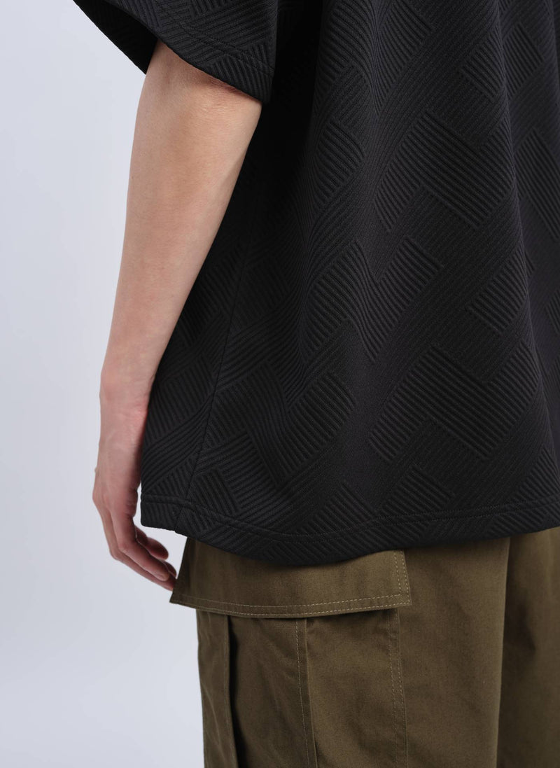 Polyester Spandex Jacquard Tee