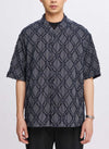 Japan Made Cotton Polyester Jacquard Oriental Shirt