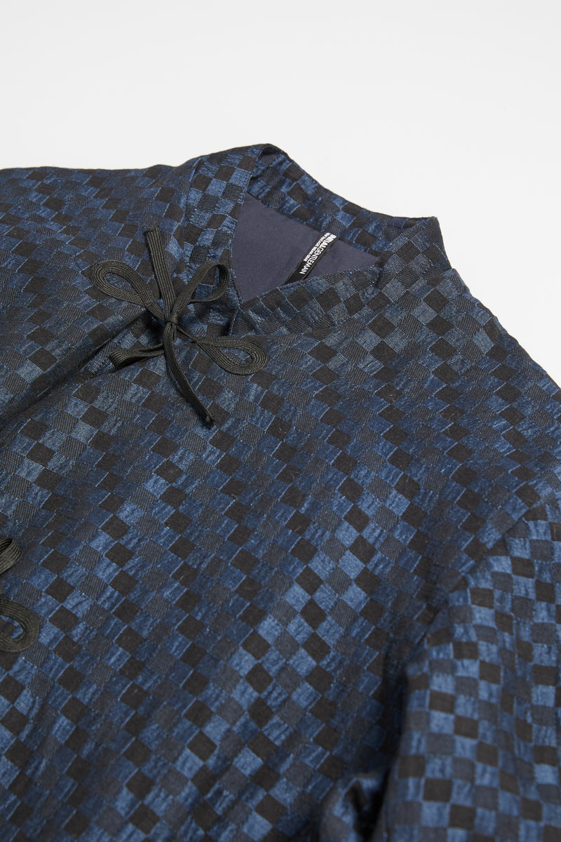 Cotton Linen Checkers Primaloft insulation Jacket