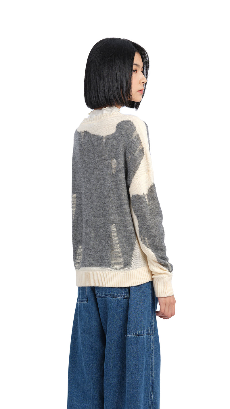 Layered Mix Yarn Sweater