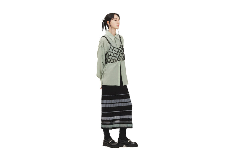 Mixed Yarn Knitted Skirt