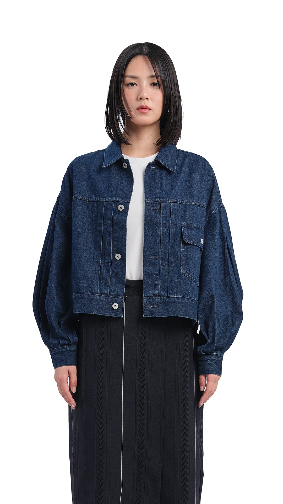 HYKE BALLOON SLEEVE DENIM JACKET TYPE2 HYKE balloon sleeve denim