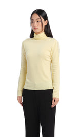 Contrast Trims Turtle Neck Top