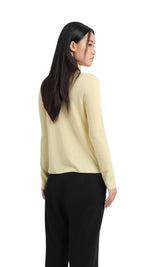 Contrast Trims Turtle Neck Top