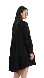 Pleated Sleeves Dress