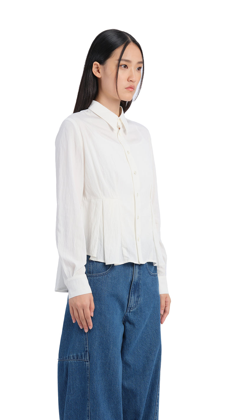 Pleated Flare Shirt