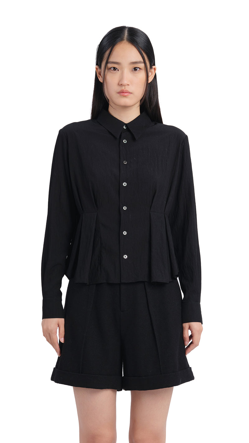 Pleated Flare Shirt