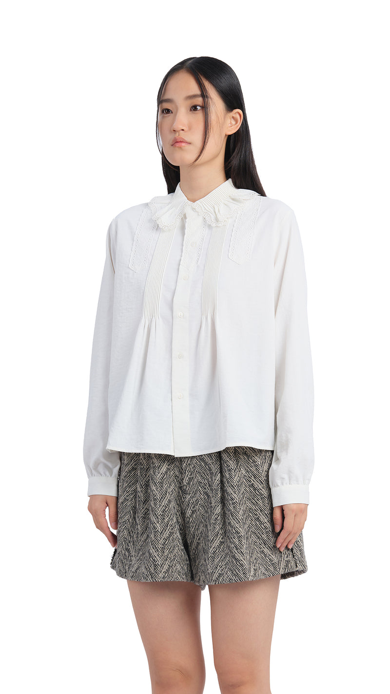 Embroidered Lace Trims Shirt