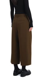 Wide-Leg Ankle Pants