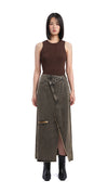 Soil Denim Studded Maxi Skirt