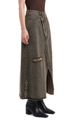 Soil Denim Studded Maxi Skirt