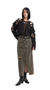 Soil Denim Studded Maxi Skirt