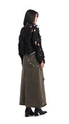 Soil Denim Studded Maxi Skirt