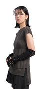 Round-neck Dicky with Knitted Corset