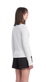 Long Sleeve Bridge-Neck Top