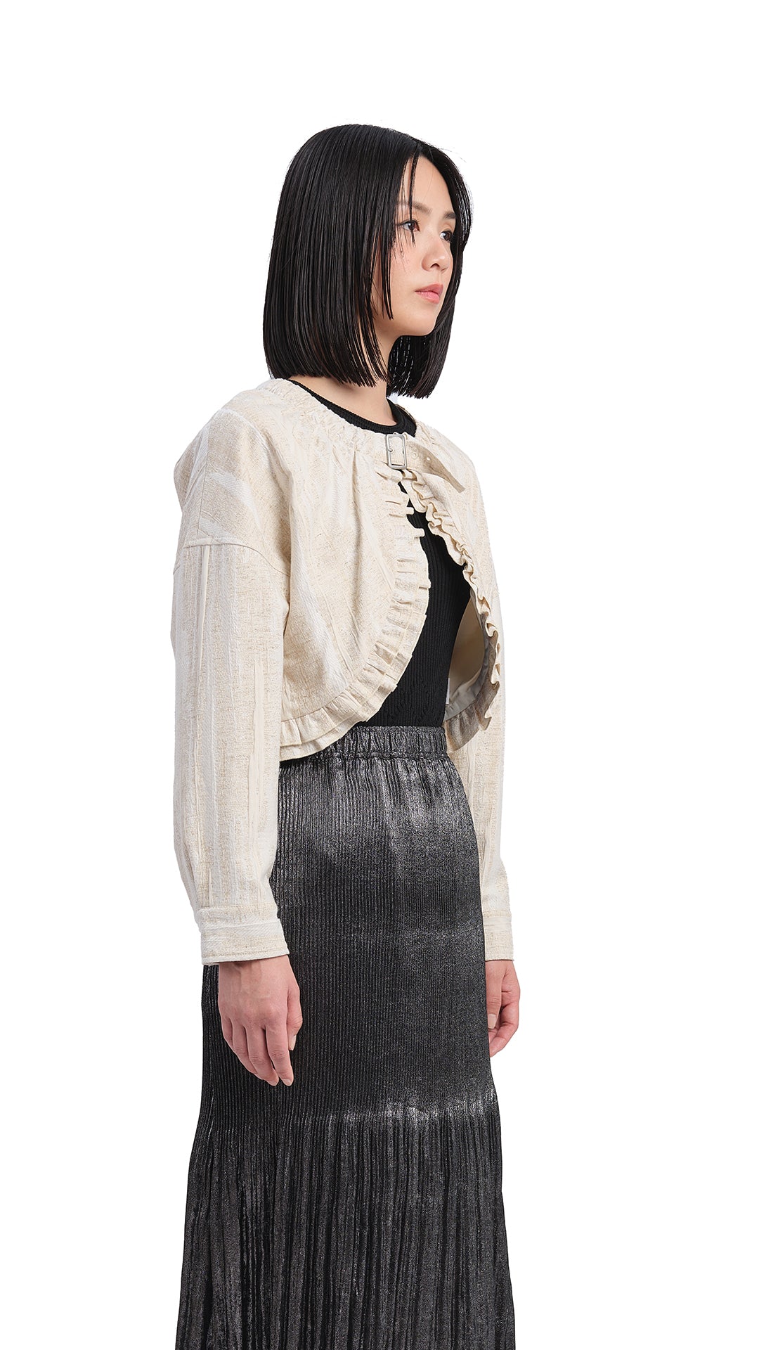 Full Ruffles Jacket Cropped Ruffles Jacket – initialfashion