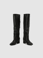 Pointed-toe Knee-high Heel Boots