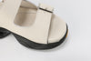 Buckled Leather Slingback Sandals