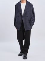 Marzotto Wool Silk Linen Soft Double Breasted Blazer