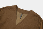 Paisley Nylon Poyester Bonding Collarless Hunting Jacket