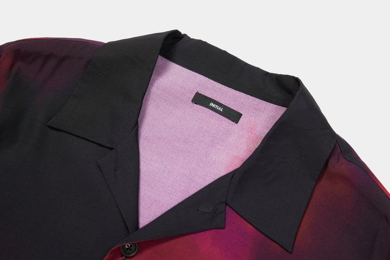 Evangelion X INITIAL Eva01 Print Open Collar Shirt