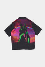 Evangelion X INITIAL Eva01 Print Open Collar Shirt