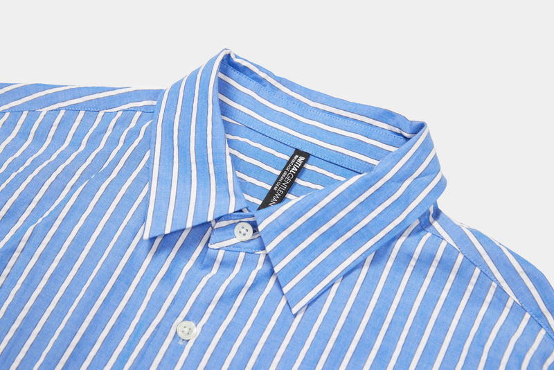 Cotton Stripe Classic Collar Shirt