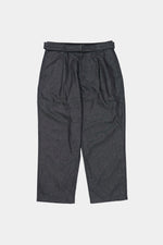 Cotton Linen Denim Belted Pants