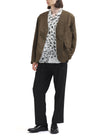 Paisley Nylon Poyester Bonding Collarless Hunting Jacket