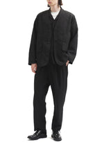 Paisley Nylon Poyester Bonding Collarless Hunting Jacket