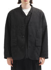 Paisley Nylon Poyester Bonding Collarless Hunting Jacket