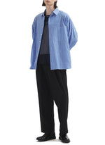 Cotton Stripe Classic Collar Shirt