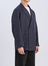 Marzotto Wool Silk Linen Soft Double Breasted Blazer