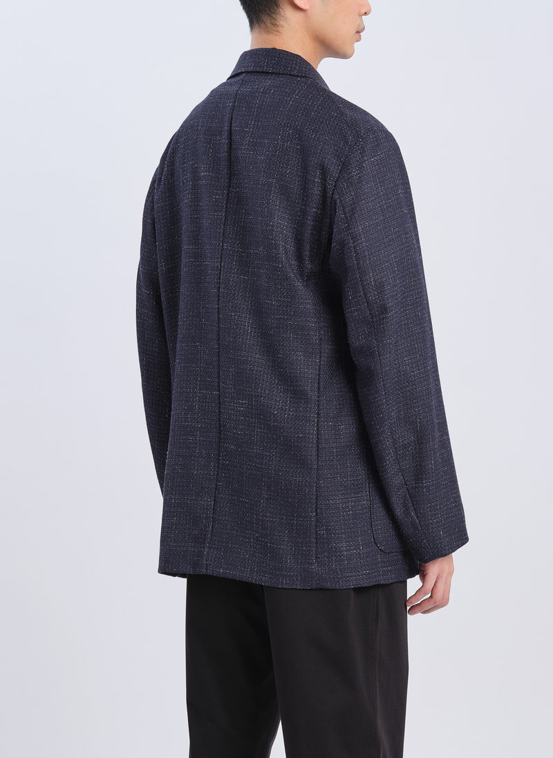 Marzotto Wool Silk Linen Soft Double Breasted Blazer