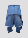 Reconstructed Denim Shorts