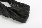 Pleated Faux Leather Headband