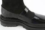 Squared-Toe Knee-High Mary-Jane Boots