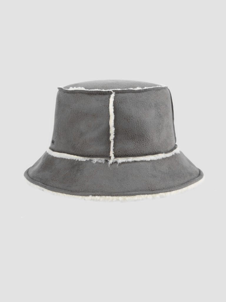 Sueded Shearling Bucket Hat