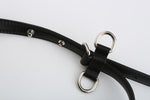 Crossbody Ticked Leather Belt With Mini Bag