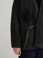 Embroidery Fleece Kimono Jacket