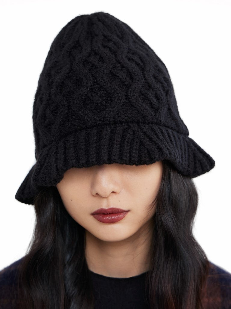 Mix-Knitted Bucket Hat