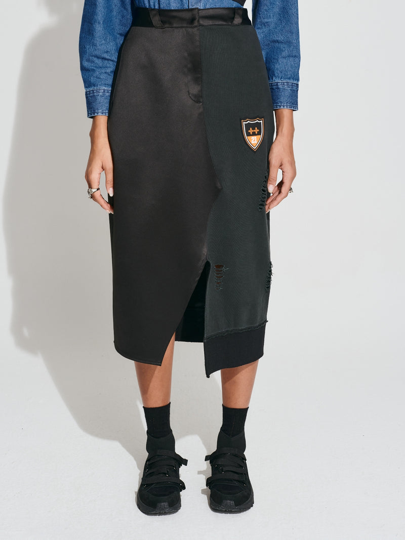 Patch Style College Pencil Skirt
