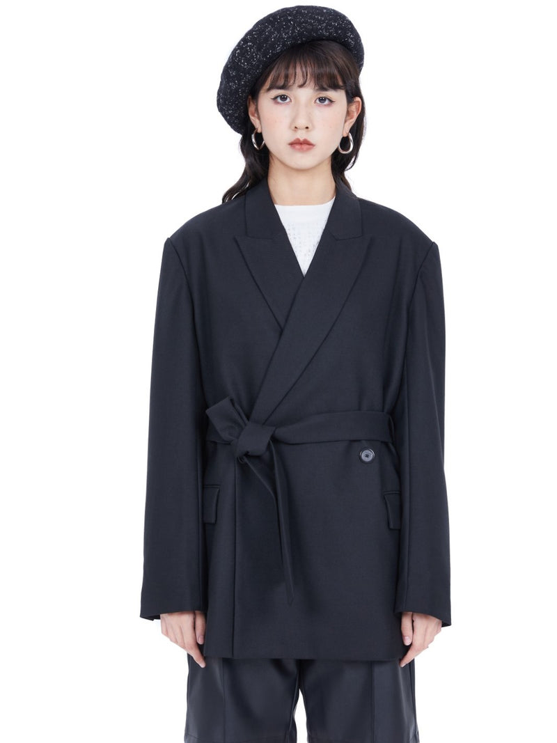 Wool Blended Oversize Blazer