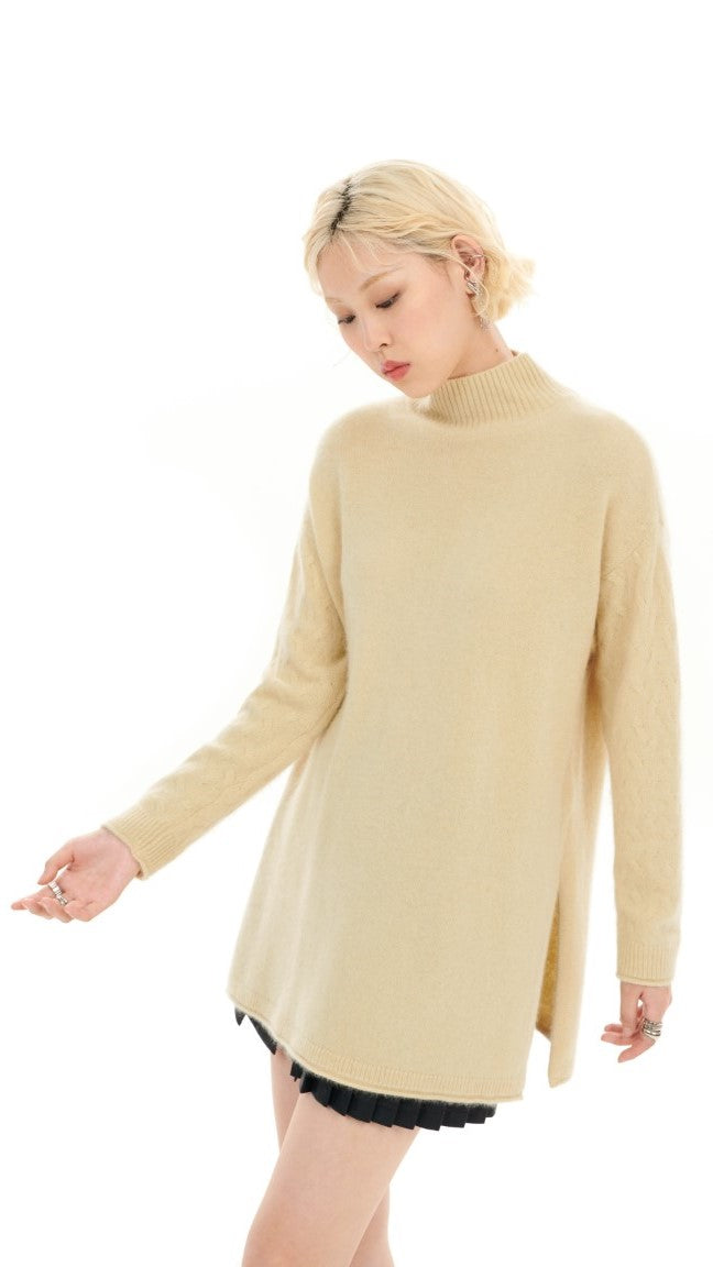 High Slit Knitted Tunic