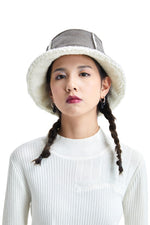 Sueded Shearling Bucket Hat