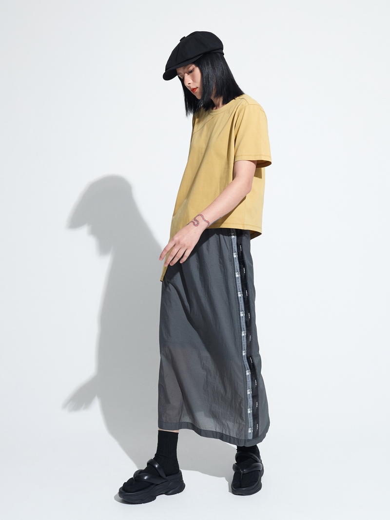 Label Patch Nylon Skirt